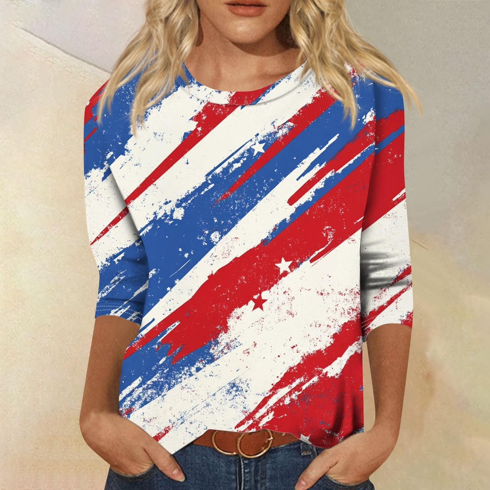 Women s T-shirt Casual Independence Day Print Top T-shirt Crewneck Jumper XL
Women s T-shirt Casual Independence Day Print Top T-shirt Crewneck Jumper XL