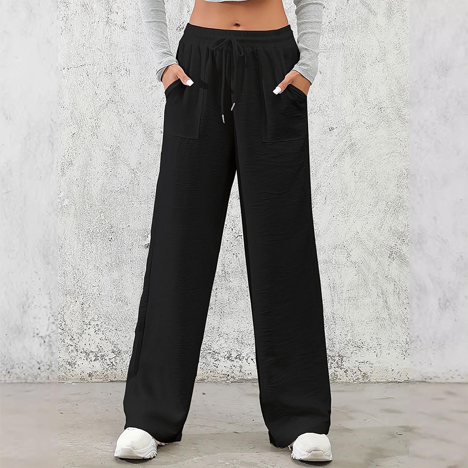 Women s Fashion Pants Solid Color Elastic Waist Casual Pants With Pockets L
Women s Fashion Pants Solid Color Elastic Waist Casual Pants With Pockets L