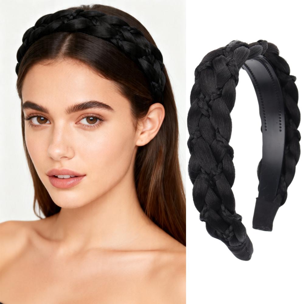 Fishbone braid Headband - Non-Slip Double Row Small Teeth Design, Heat-Resistant Synthetic Fiber Hair for Braids, 40cm
Fishbone braid Headband - Non-Slip Double Row Small Teeth Design, Heat-Resistant Synthetic Fiber Hair for Braids, 40cm