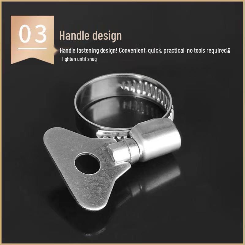 1-Inch Semi-Steel Worm Drive Hose Clamps with Handle for 4/6 Inch Soft Water Pipes For 4/6 inch Pipe, Pack of 1
1-Inch Semi-Steel Worm Drive Hose Clamps with Handle for 4/6 Inch Soft Water Pipes For 4/6 inch Pipe, Pack of 1
