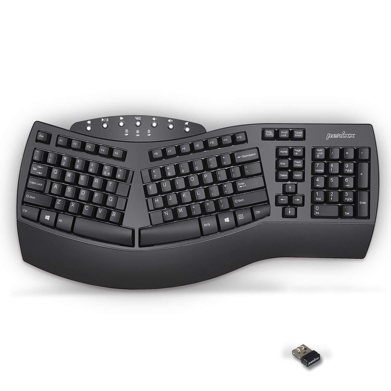 Perixx Ergonomic Keyboard Wireless Ergonomic Wireless Full Size Compatible with Windows Guaranteed English Layout PERIBOARD-612BUS Bluetooth/2.4GHz
Perixx Ergonomic Keyboard Wireless Ergonomic Wireless Full Size Compatible with Windows Guaranteed English Layout PERIBOARD-612BUS Bluetooth/2.4GHz