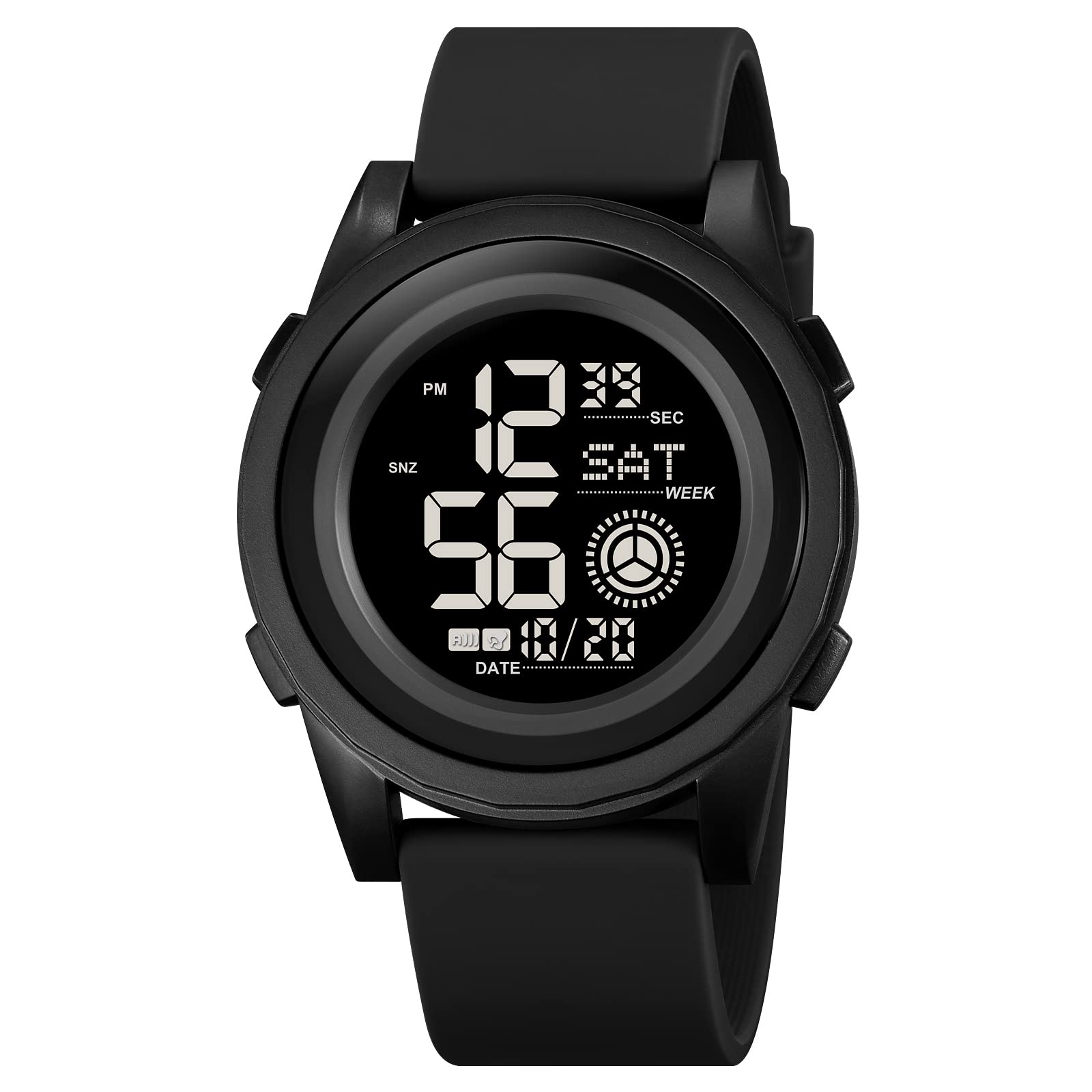 Часы Timever Digital с тонким мягким ремешком, водонепроницаемые, светодиодные, с функцией будильника и секундомера, водонепроницаемые, с крупными буквами, легко читаемые, мужские
Часы Timever Digital с тонким мягким ремешком, водонепроницаемые, светодиодные, с функцией будильника и секундомера, водонепроницаемые, с крупными буквами, легко читаемые, мужские