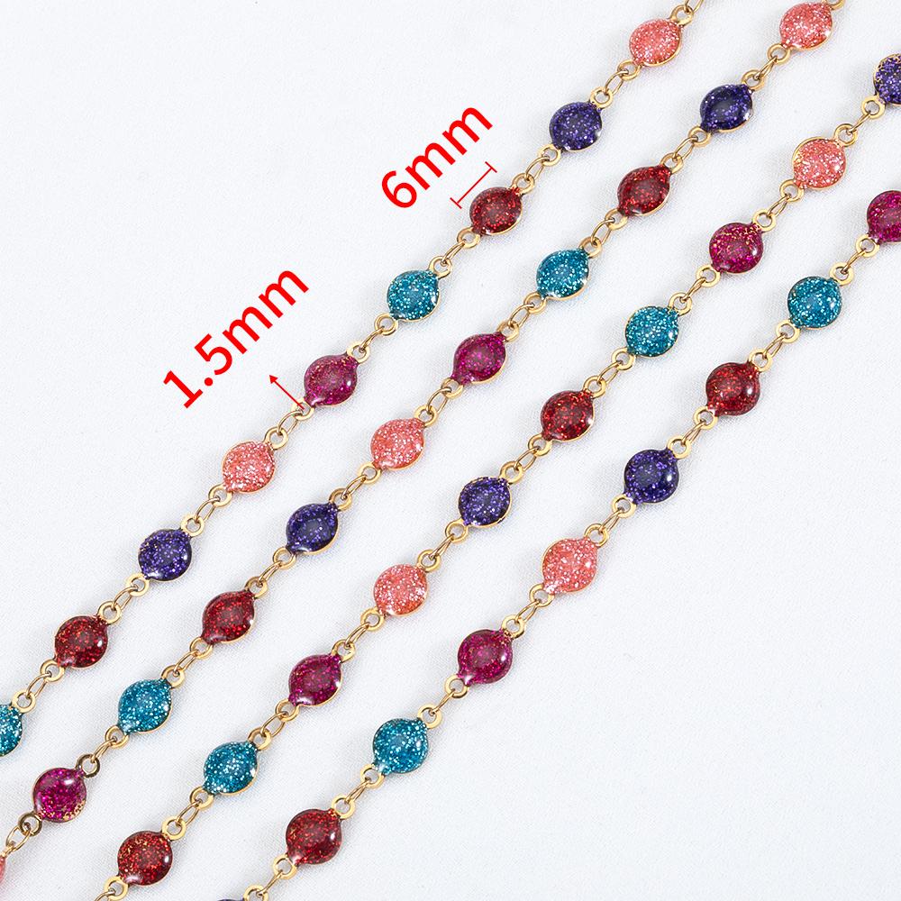 1m Stainless Steel Powdered Chain Jewelry Making Colorful Enamel Chains Bulk for DIY Bracelet Necklace Jewelry Chains Findings 1meter
1m Stainless Steel Powdered Chain Jewelry Making Colorful Enamel Chains Bulk for DIY Bracelet Necklace Jewelry Chains Findings 1meter