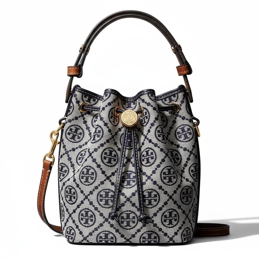Tory Burch T Monogram Letter Pattern Metal Buckle Fabric And Leather Bucket Bag Mini Women Bags Navy-Blue Gray 181375-405 Basic Set (Bag+Dust Bag)
Tory Burch T Monogram Letter Pattern Metal Buckle Fabric And Leather Bucket Bag Mini Women Bags Navy-Blue Gray 181375-405 Basic Set (Bag+Dust Bag)