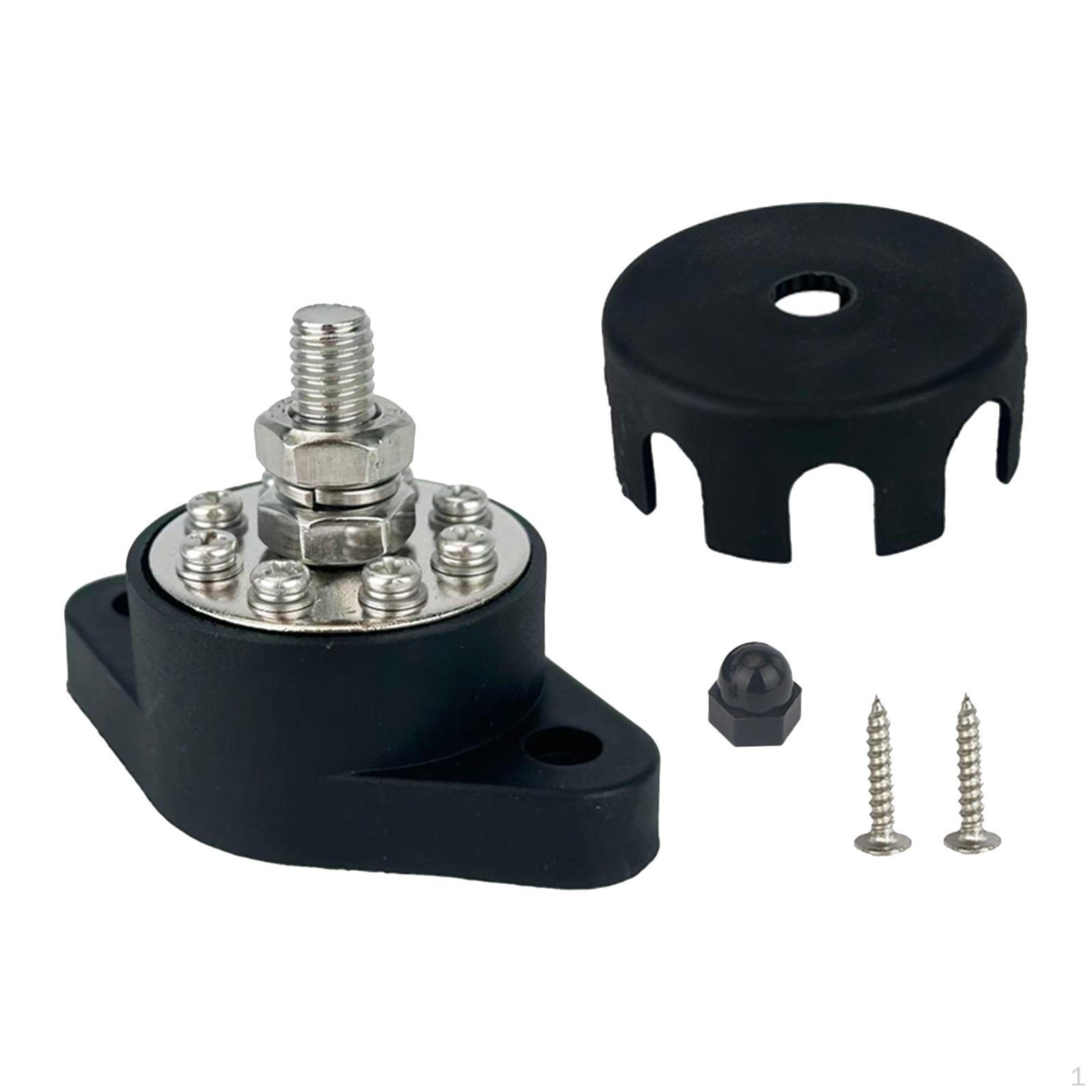 160A 12V Bus Bar Distribution Block Replaceable with Cover And Screws for Buses, Boats, Etc. Black M10
160A 12V Bus Bar Distribution Block Replaceable with Cover And Screws for Buses, Boats, Etc. Black M10