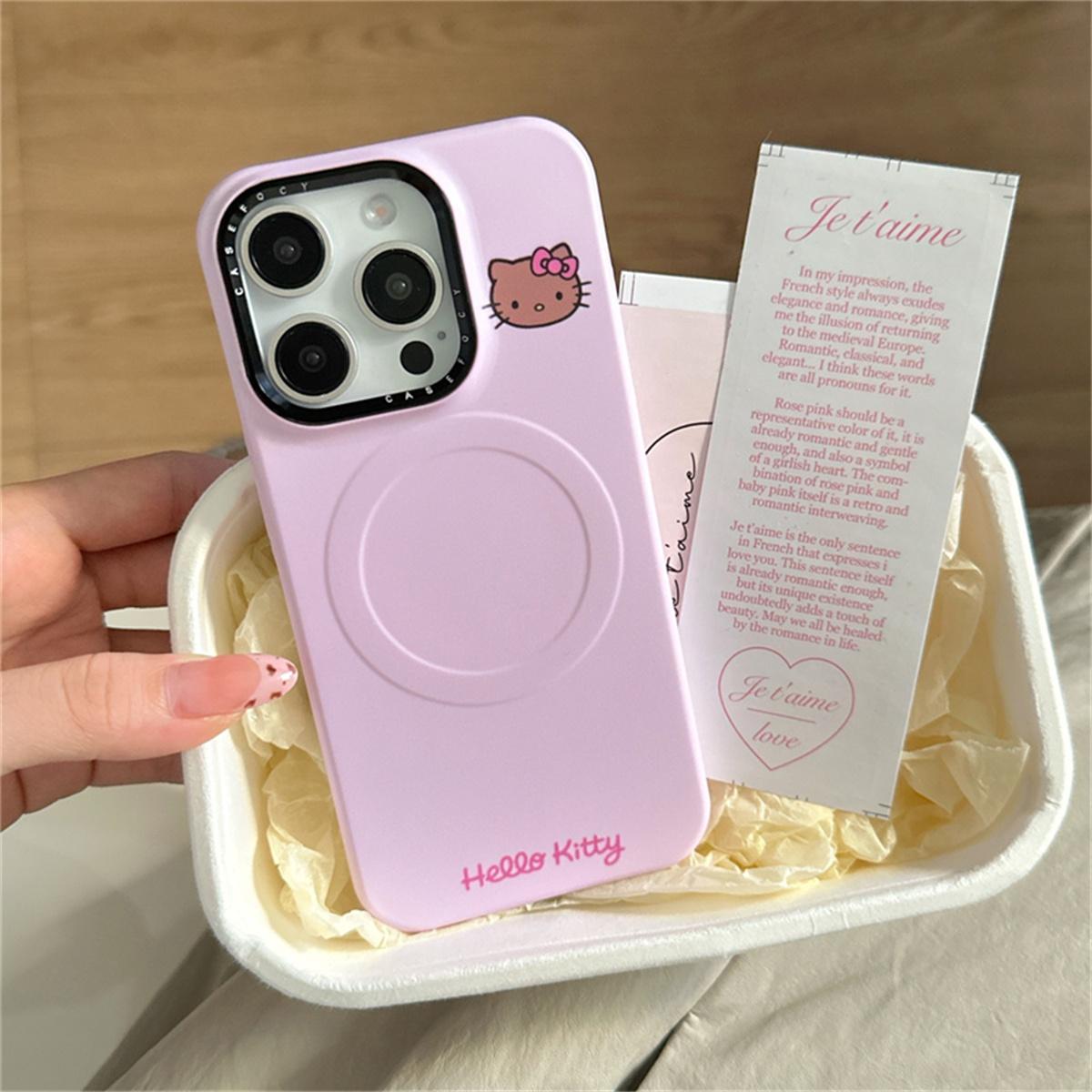 Simple Cute Pink Color Magnetic Phone Case For iPhone 16 Pro 13 14 15 Pro Max Cover with Hellokitty Stand For Magsafe Cases For iPhone 16Pro
Simple Cute Pink Color Magnetic Phone Case For iPhone 16 Pro 13 14 15 Pro Max Cover with Hellokitty Stand For Magsafe Cases For iPhone 16Pro