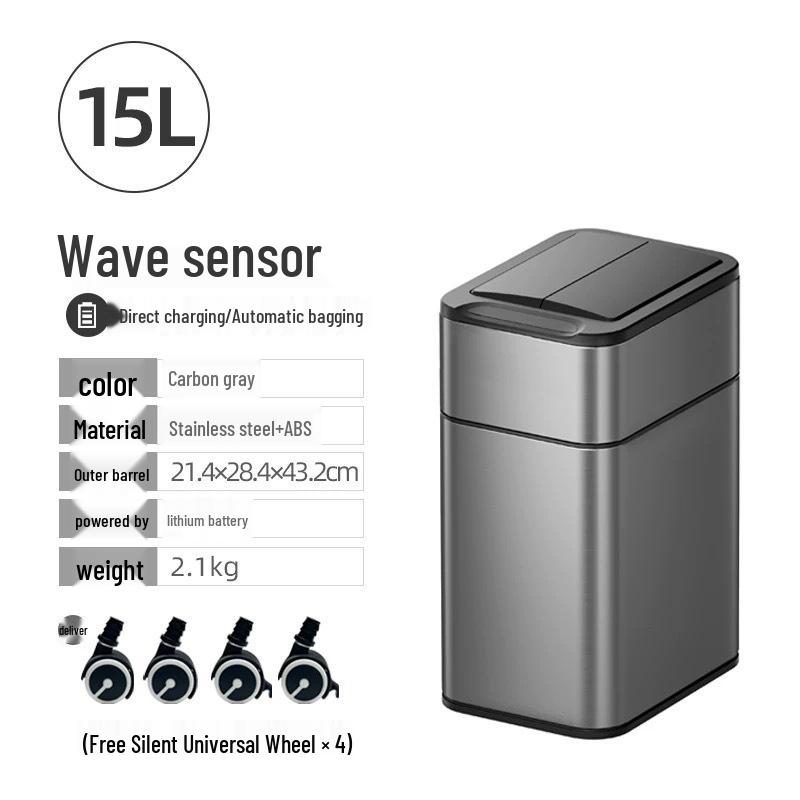 Smart Sensor Trash Can with Automatic Bag Dispensing & Dual Lid for Home, Bathroom, Kitchen, Living Room, Office.
Smart Sensor Trash Can with Automatic Bag Dispensing & Dual Lid for Home, Bathroom, Kitchen, Living Room, Office.