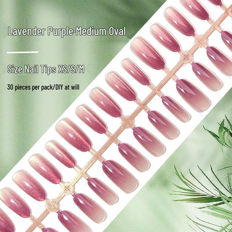 Lavender Gradient Gold Cat Eye Oval Press-On Nails - Pure Desire High-End Solid Color Patches
Lavender Gradient Gold Cat Eye Oval Press-On Nails - Pure Desire High-End Solid Color Patches