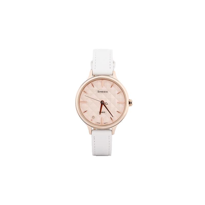 Casio SHEEN simple three-dimensional rhombus rose pink business quartz movement leather strap Japanese and Korean watch SHE-4545CGL-4AUPR-person рожевий
Casio SHEEN simple three-dimensional rhombus rose pink business quartz movement leather strap Japanese and Korean watch SHE-4545CGL-4AUPR-person рожевий