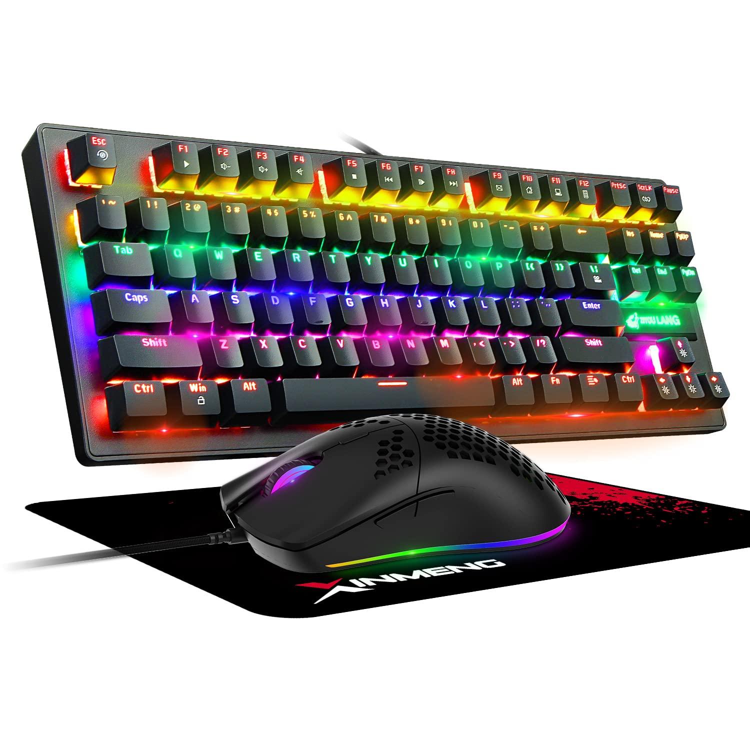 FELICON Gaming Keyboard Set Blue Axis K2 Mechanical Wired 87 Keys All Keys Honeycomb Design Lightweight 6400DPI Programmable Mouse Pad Included RGB чорний
FELICON Gaming Keyboard Set Blue Axis K2 Mechanical Wired 87 Keys All Keys Honeycomb Design Lightweight 6400DPI Programmable Mouse Pad Included RGB чорний