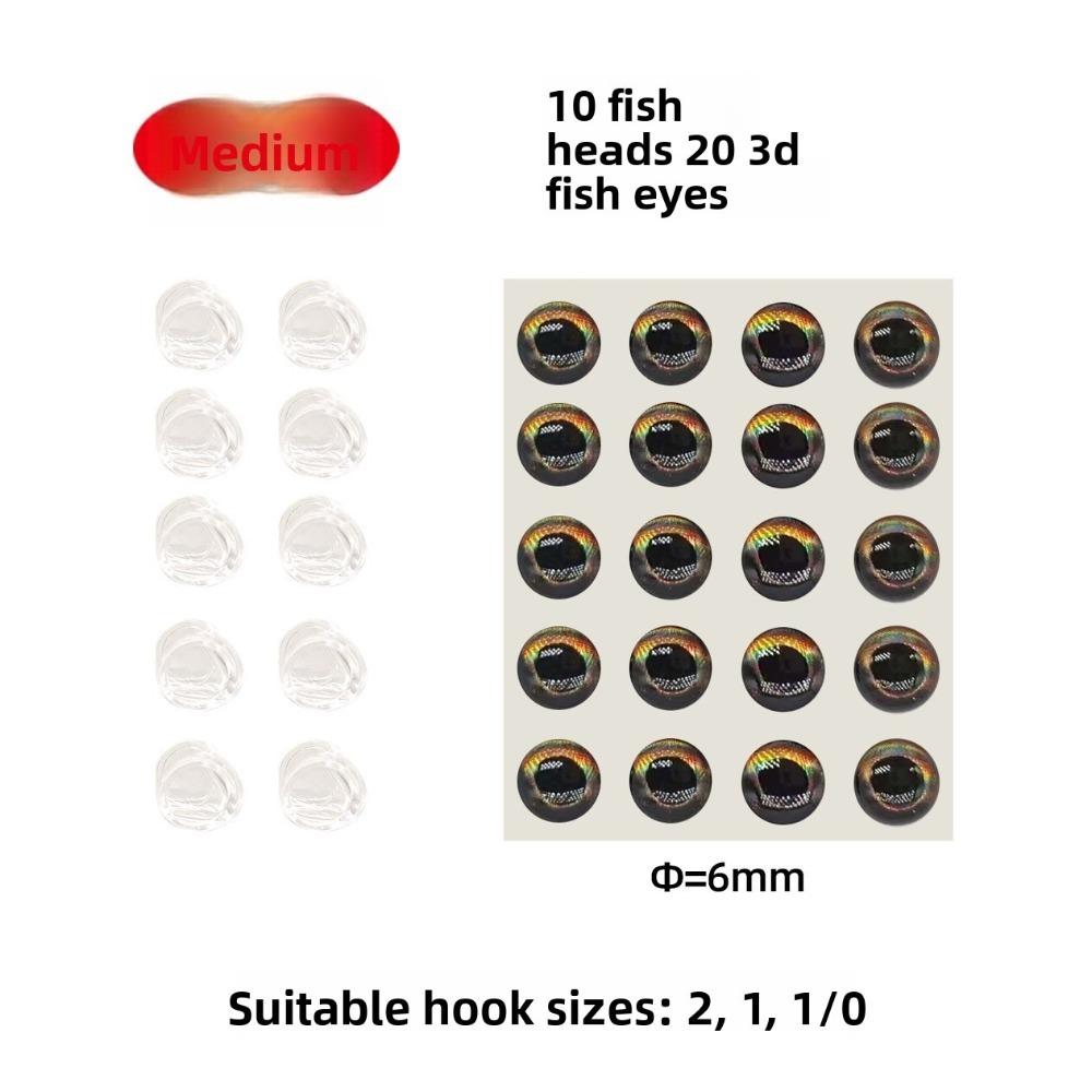 10pcs Epoxy Holographic Artificial Fish Eyes Clear Fish Mask Fishing Lures Trout Fishing L-6mm
10pcs Epoxy Holographic Artificial Fish Eyes Clear Fish Mask Fishing Lures Trout Fishing L-6mm