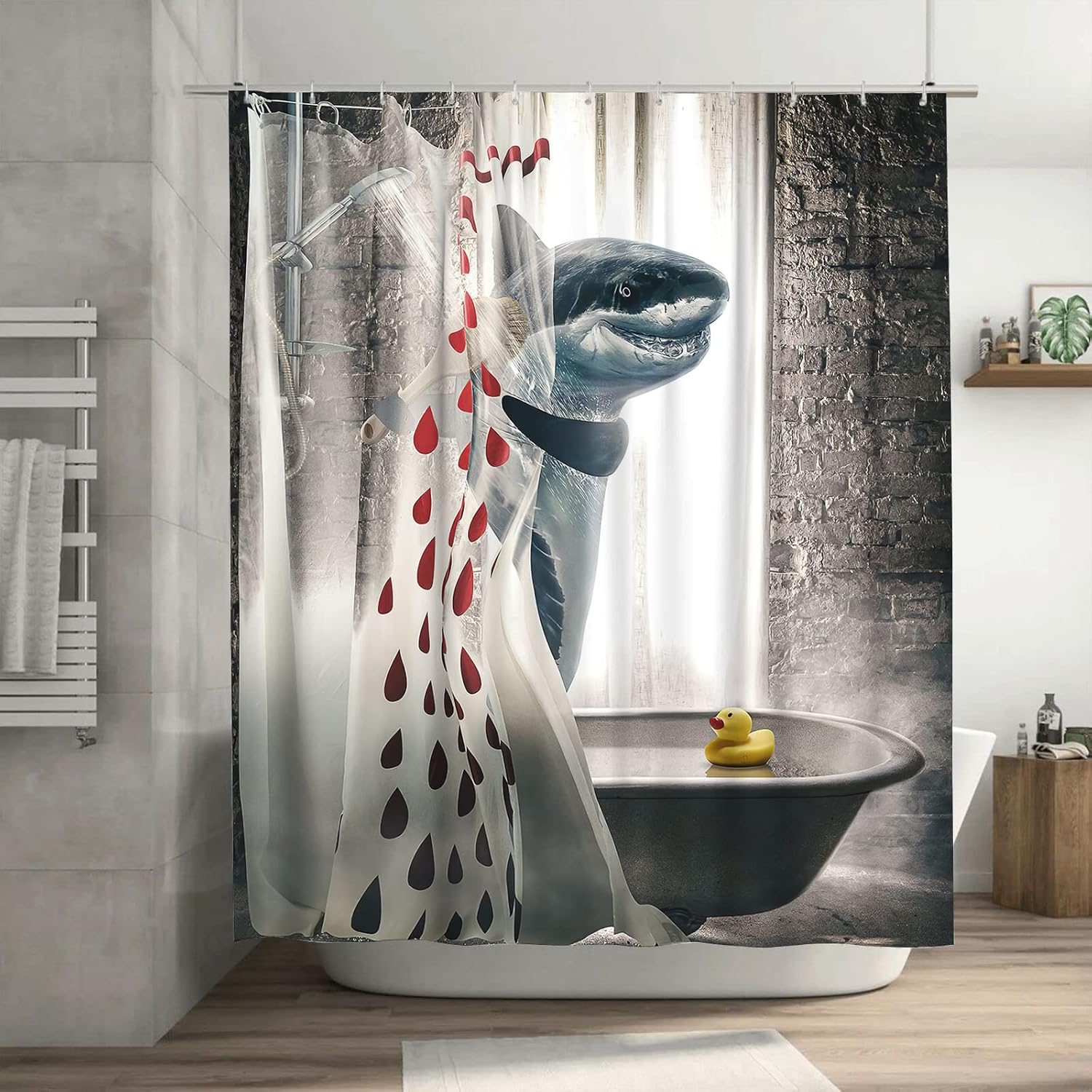 Farmhouse Funny Shower Curtain Donkey Bathroom Decor, Rustic Country Black And White Cute Donkey Shower Curtain Sets, W60H190(CM)-1 Pcs
Farmhouse Funny Shower Curtain Donkey Bathroom Decor, Rustic Country Black And White Cute Donkey Shower Curtain Sets, W60H190(CM)-1 Pcs