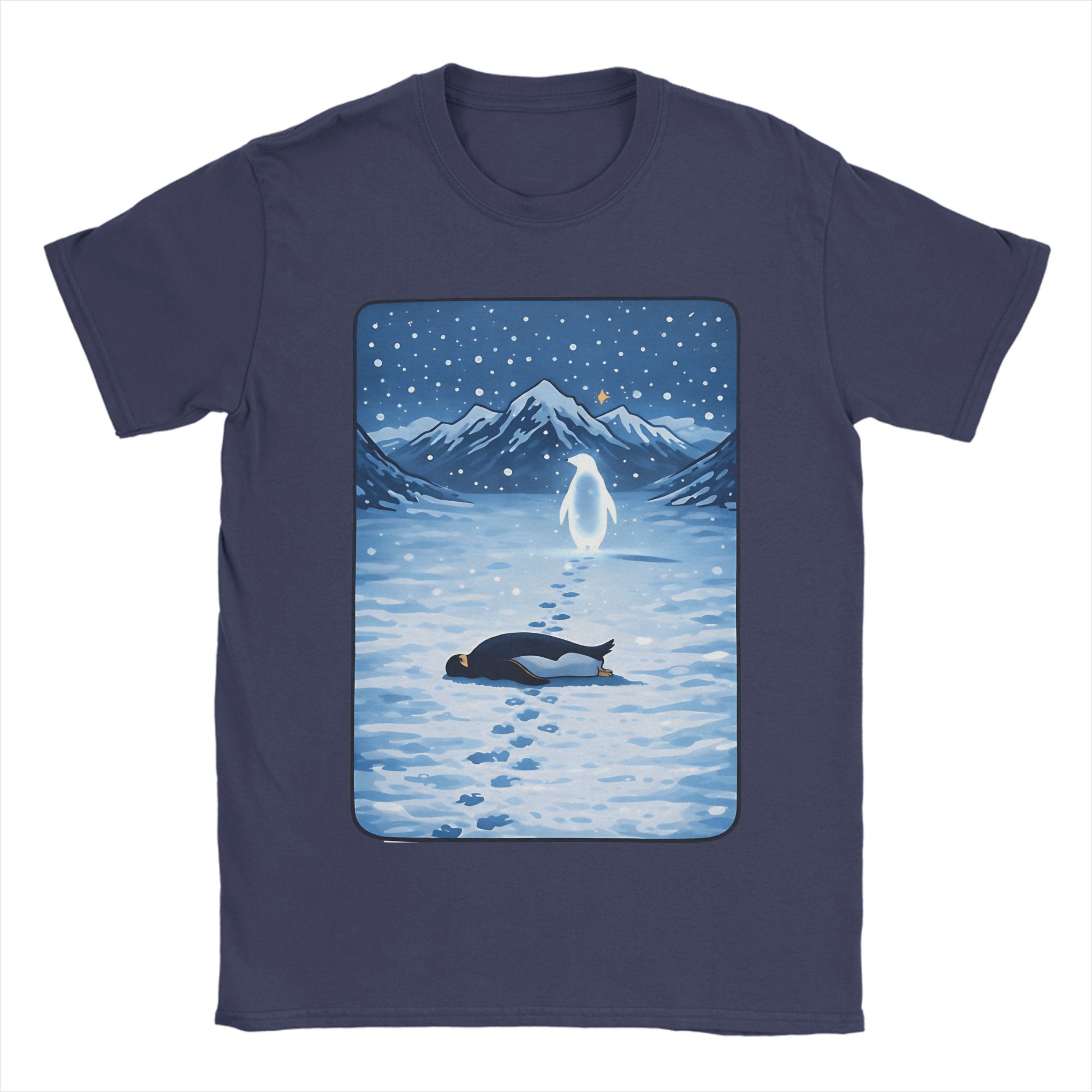 Vintage Existential Penguin Walking Toward Mountains Deep Meaning Art TShirts Unisex Crew Neck Cotton T Shirts Short Sleeve Tees 4XL
Vintage Existential Penguin Walking Toward Mountains Deep Meaning Art TShirts Unisex Crew Neck Cotton T Shirts Short Sleeve Tees 4XL