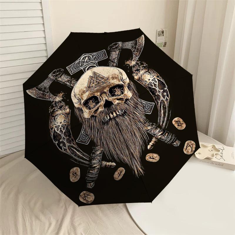 1PC Viking skull Umbrella-8-Rib Reinforced Portable Folding Travel Suitable for All Seasons Outdoor Daily Use Is an Ideal Choice -F392
1PC Viking skull Umbrella-8-Rib Reinforced Portable Folding Travel Suitable for All Seasons Outdoor Daily Use Is an Ideal Choice -F392