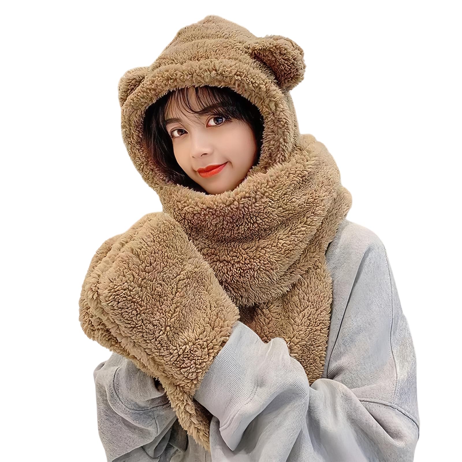 xppe Вязаная шапка Сладкая и теплая с защитой ушей и пушистая толстая вязаная шапка для холодной теплой и плюс простая и милая вязаная шапка для осени и