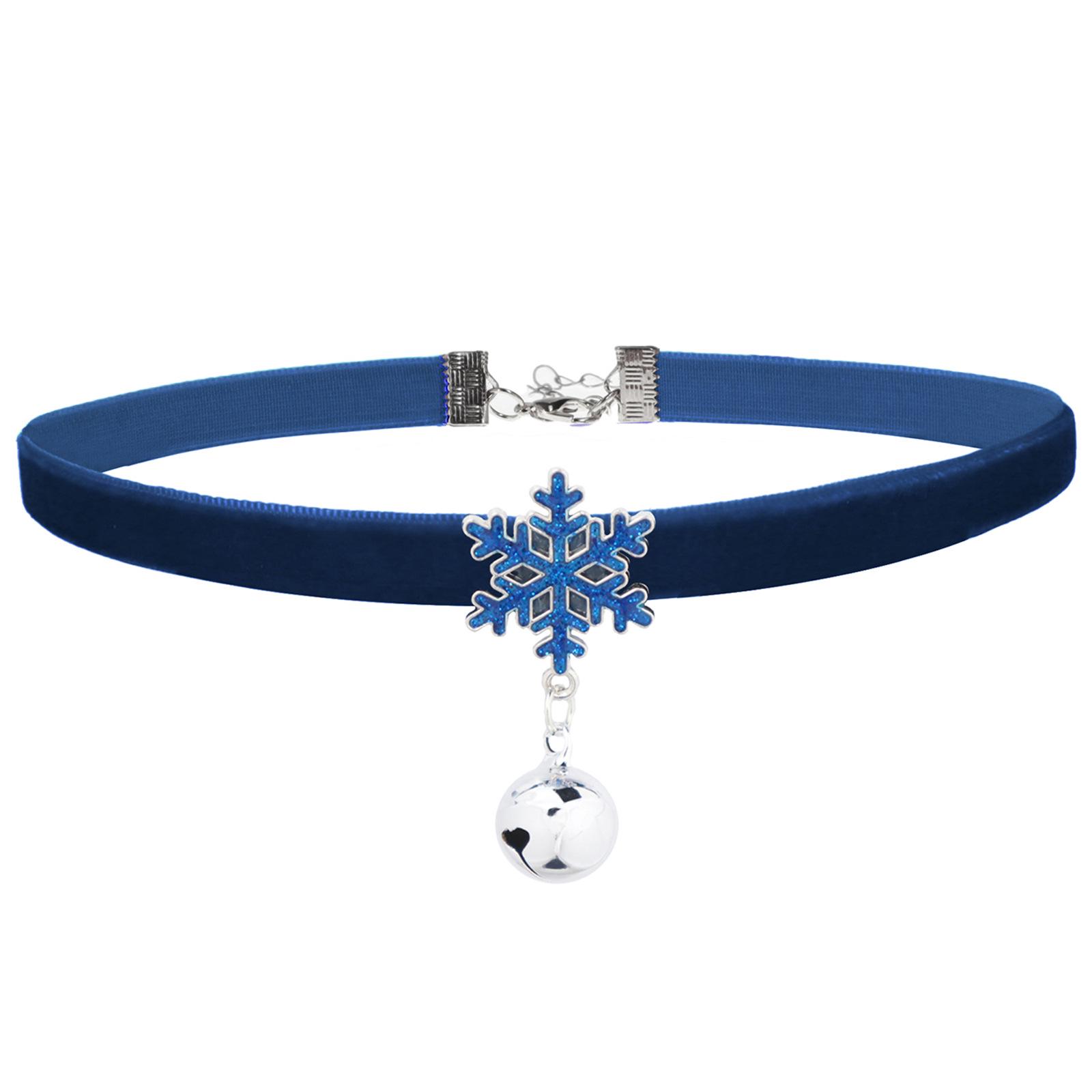 Velvet Snowflake Pendant Choker Necklace - Christmas Jewelry Accessory with Bell Clavicle Chain
Velvet Snowflake Pendant Choker Necklace - Christmas Jewelry Accessory with Bell Clavicle Chain