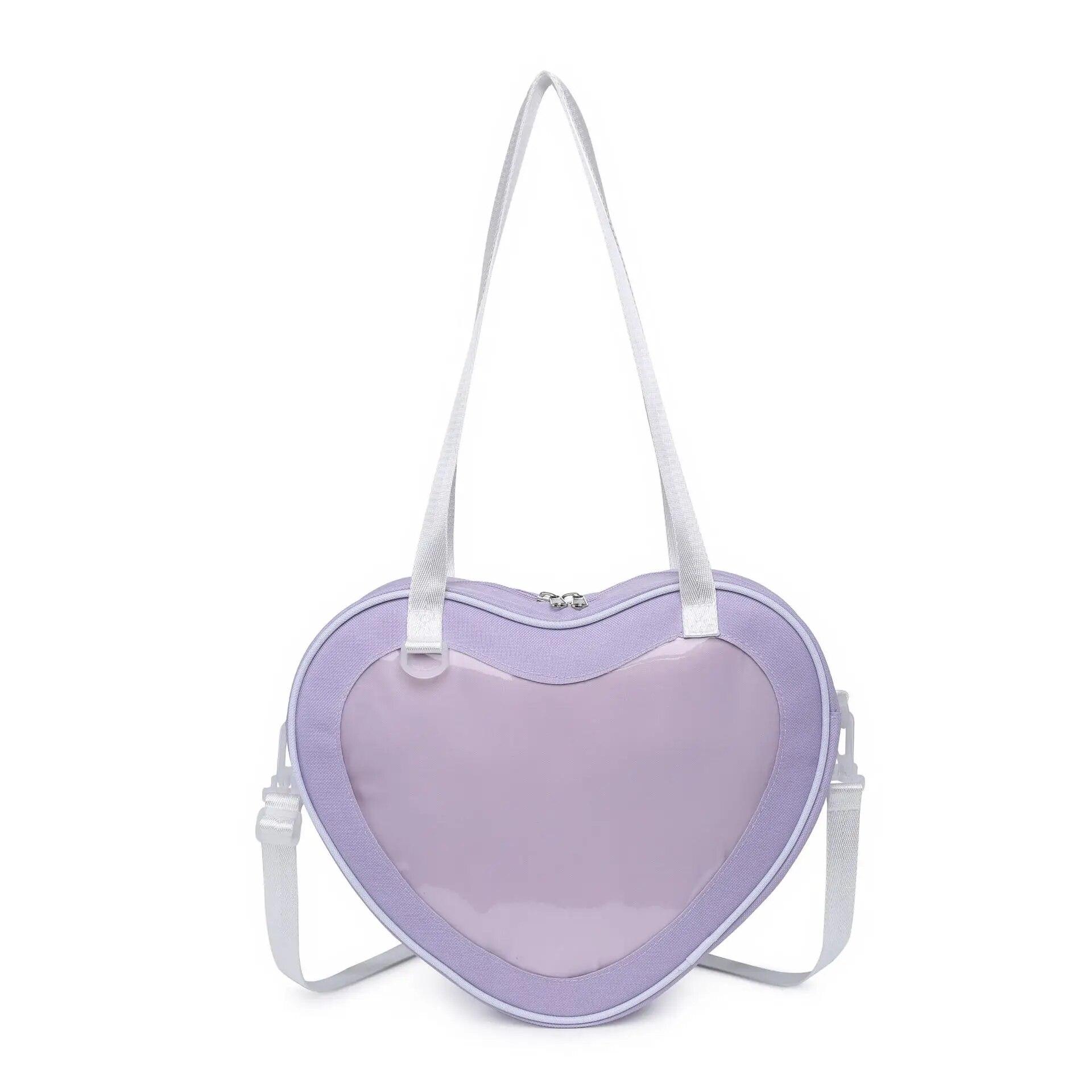 Японська школа Teenage Girls JK Bag Transparent Itabag Heart Oxford Shoulder Bags Women New Handbags Tote Anime ita bag Women S фіолетовий
Японська школа Teenage Girls JK Bag Transparent Itabag Heart Oxford Shoulder Bags Women New Handbags Tote Anime ita bag Women S фіолетовий