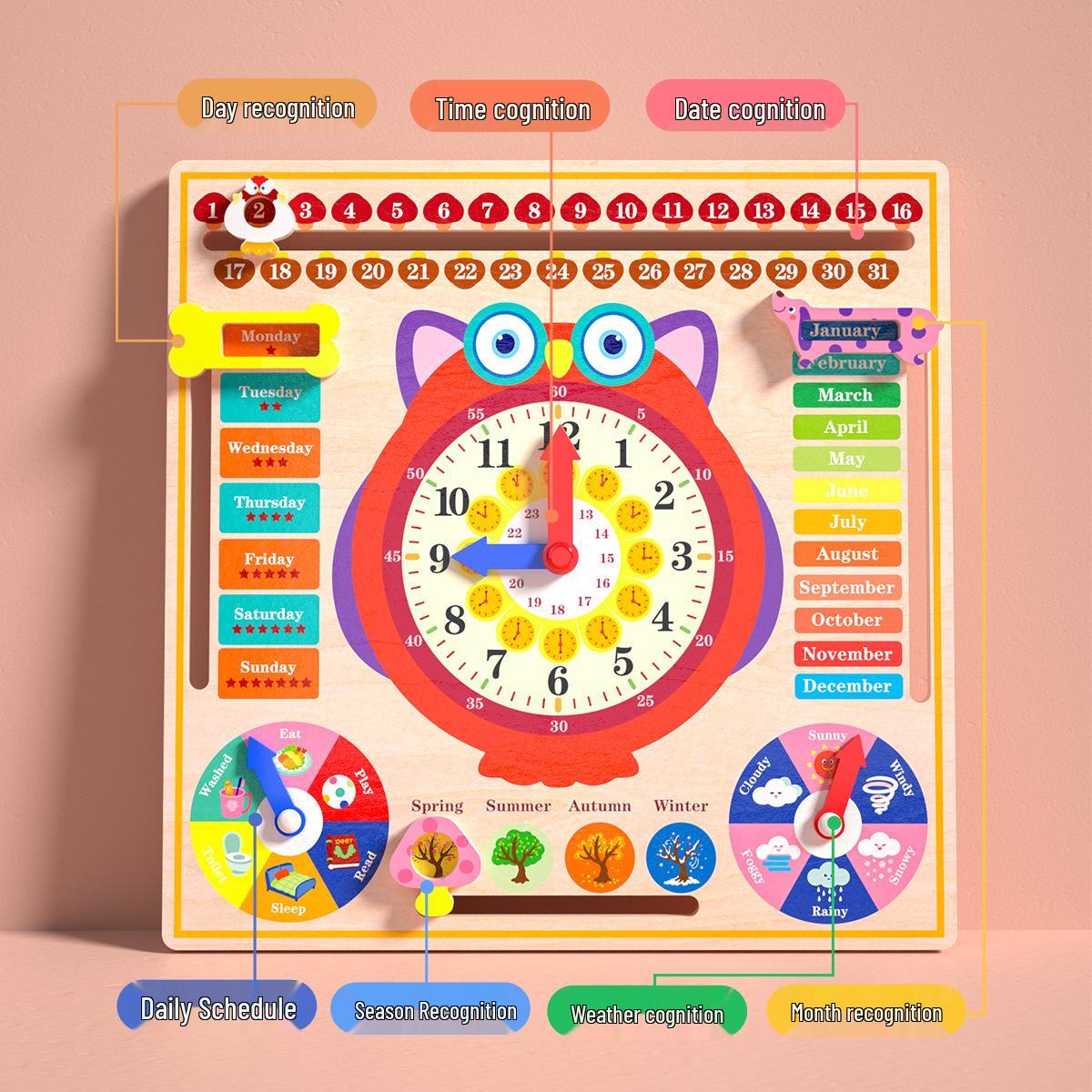 Montessori Learning Toys: Children s Calendar, Weather & Time Puzzle for Ages 3-6
Montessori Learning Toys: Children s Calendar, Weather & Time Puzzle for Ages 3-6