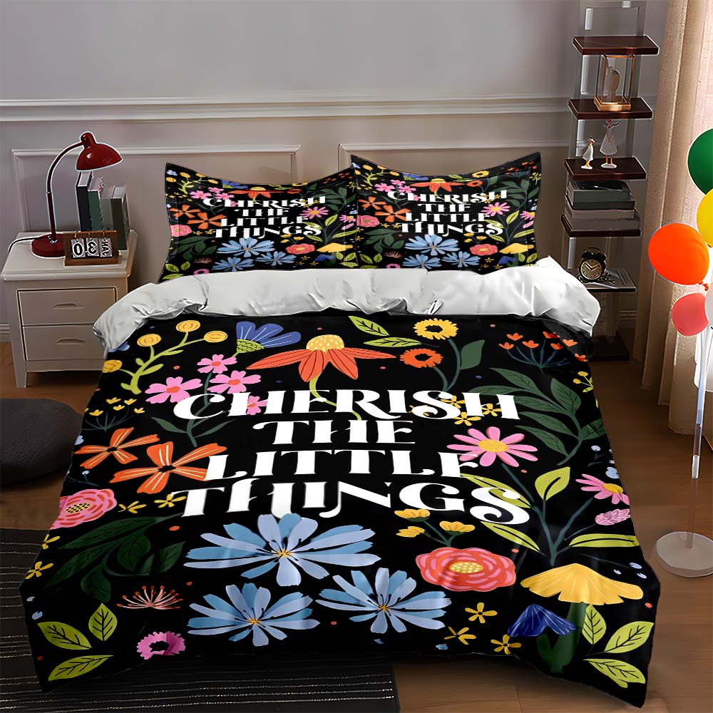 Floral, vibrant, text. Bedding Duvet cover sets Duvet covers Pillowcases gifts (1 * Duvet Cover 2 * Pillowcases, without duvet insert) 135x200cm
Floral, vibrant, text. Bedding Duvet cover sets Duvet covers Pillowcases gifts (1 * Duvet Cover 2 * Pillowcases, without duvet insert) 135x200cm
