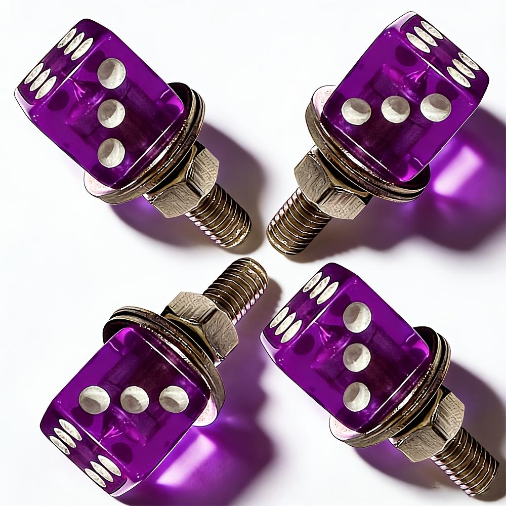 4-Piece Universal Dice-Shaped License Plate Screw Fastener Set, License Plate Frame Installation Accessories фіолетовий
4-Piece Universal Dice-Shaped License Plate Screw Fastener Set, License Plate Frame Installation Accessories фіолетовий