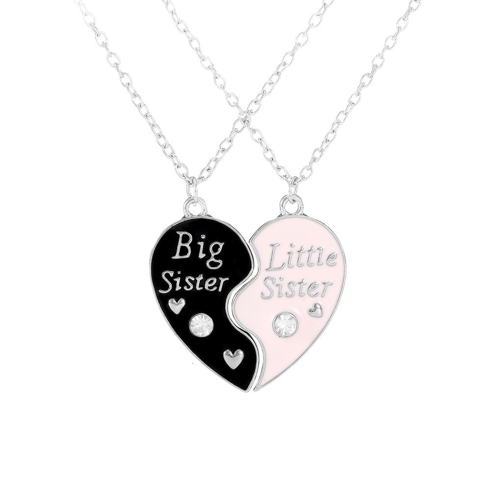 2Pcs/Set Black And Pink Design Big Litter Sister Heart Puzzle Crystal Necklace Cute Ladybro Family Jewelry 45cm
2Pcs/Set Black And Pink Design Big Litter Sister Heart Puzzle Crystal Necklace Cute Ladybro Family Jewelry 45cm