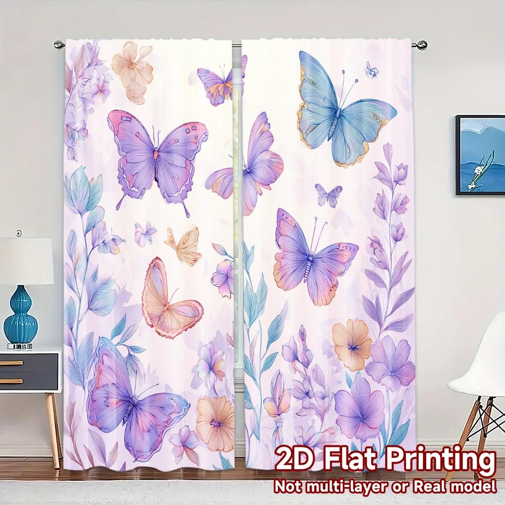 Set Of 2 Flat Printing Jit Curtains Without Rod Butterfly Symphony Chic Versatile Polyester Contemporary Made W100*H70(CM)-Rod Pocket&2PCS
Set Of 2 Flat Printing Jit Curtains Without Rod Butterfly Symphony Chic Versatile Polyester Contemporary Made W100*H70(CM)-Rod Pocket&2PCS
