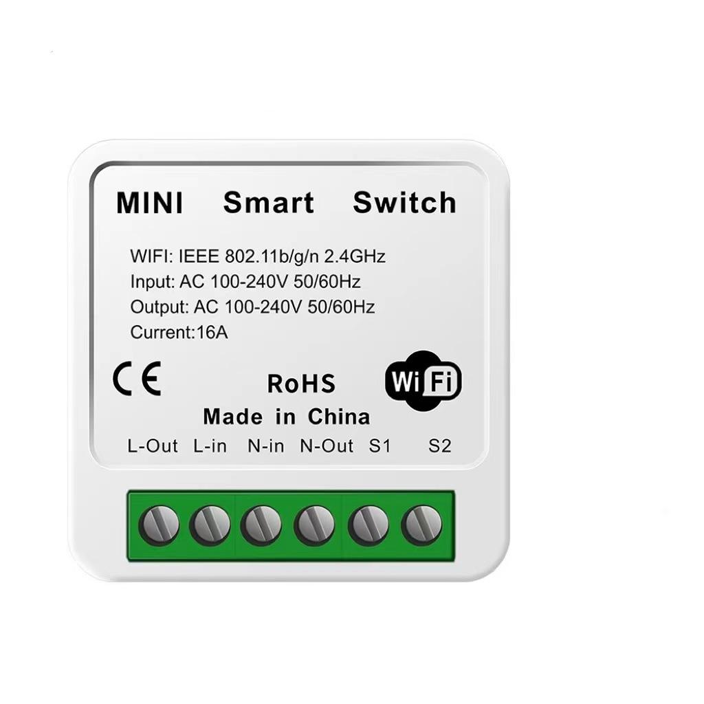 16A Wifi Mini Smart Switch Wireless DIY Light Switches 2 Way Control Breaker Work with HomeKit CozyLife App білий
16A Wifi Mini Smart Switch Wireless DIY Light Switches 2 Way Control Breaker Work with HomeKit CozyLife App білий