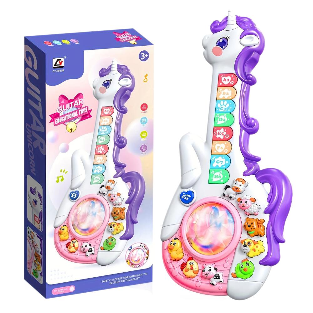 Little Girl Birthday Gifts: Musical Unicorn Toys , Educational Cartoon Guitar for Toddlers 3+, Interactive Learning Christmas фіолетовий
Little Girl Birthday Gifts: Musical Unicorn Toys , Educational Cartoon Guitar for Toddlers 3+, Interactive Learning Christmas фіолетовий