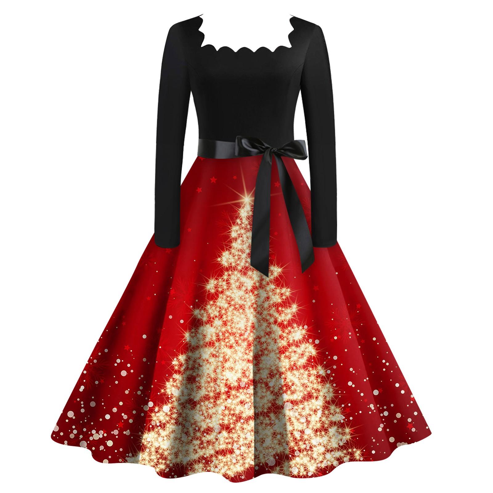 Женское повседневное модное платье с длинными рукавами и принтом рождественской елки, повседневное платье с вырезом и квадратным вырезом XXL золотой
Женское повседневное модное платье с длинными рукавами и принтом рождественской елки, повседневное платье с вырезом и квадратным вырезом XXL золотой