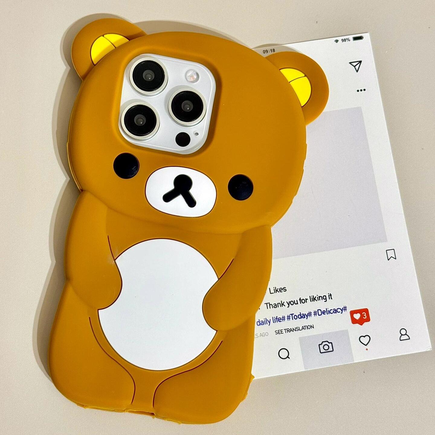 Новый Чехол для Телефона с Мишкой Рилаккума в Очках Для iPhone 17 16 15 14 13 12 Pro Max 6 7 8 Plus XS 3D Мультяшный Силиконовый Чехол iPhone 14 Pro
Новый Чехол для Телефона с Мишкой Рилаккума в Очках Для iPhone 17 16 15 14 13 12 Pro Max 6 7 8 Plus XS 3D Мультяшный Силиконовый Чехол iPhone 14 Pro