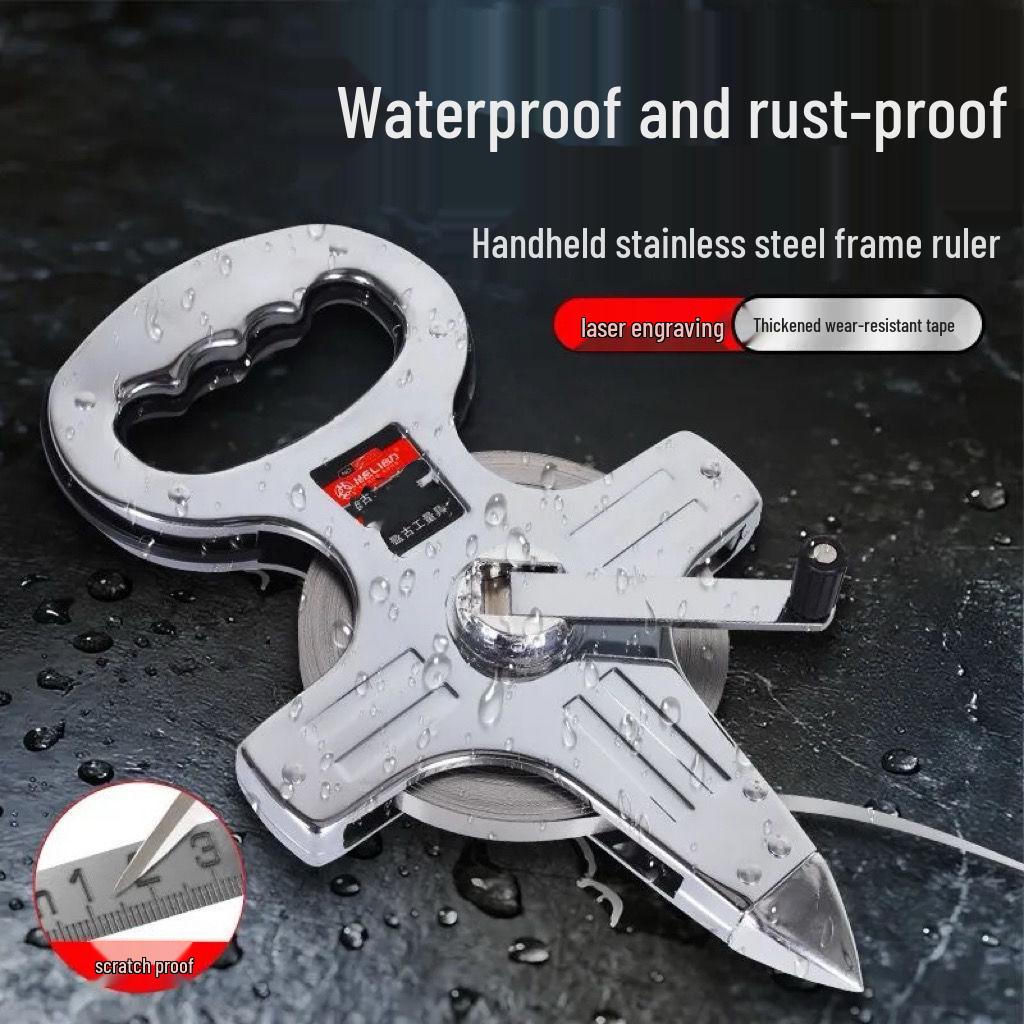 Waterproof Stainless Steel Tape Measure - 30m, 50m, 100m Options; Durable Handheld Engineering Ruler
Waterproof Stainless Steel Tape Measure - 30m, 50m, 100m Options; Durable Handheld Engineering Ruler