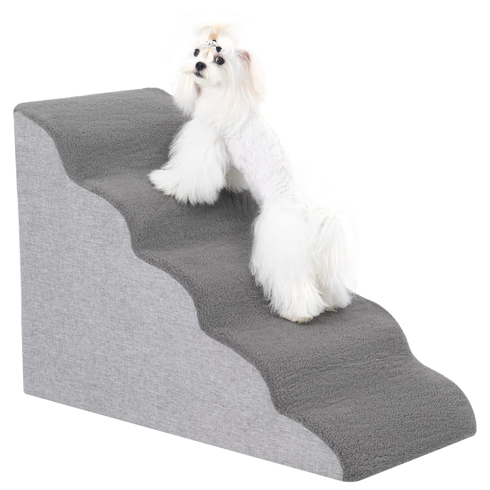 Uross Dog Stairs for Small Dogs Height 60CM Dog Step Stair Slope High Bed High Density Foam Pet Step Stairs for Dogs to Ride on 5 Steps Cat Doggie
Uross Dog Stairs for Small Dogs Height 60CM Dog Step Stair Slope High Bed High Density Foam Pet Step Stairs for Dogs to Ride on 5 Steps Cat Doggie