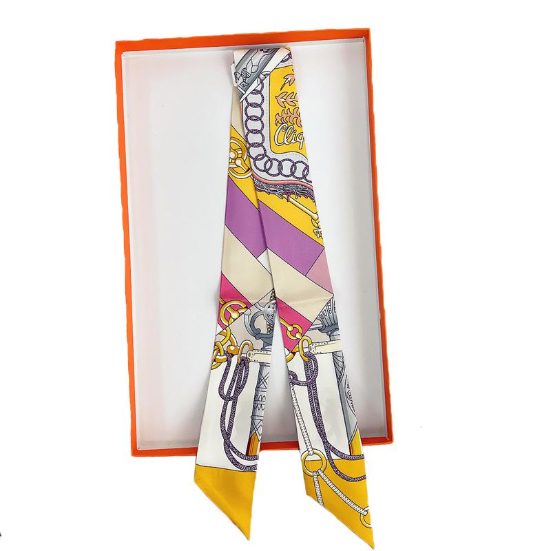 2025 Дизайн бренда Цепи Женский шарф из тутового шелка Роскошный шарф Модная повязка на голову Фуляр Узкий шарф Шейный платок 5X85 CM
2025 Дизайн бренда Цепи Женский шарф из тутового шелка Роскошный шарф Модная повязка на голову Фуляр Узкий шарф Шейный платок 5X85 CM