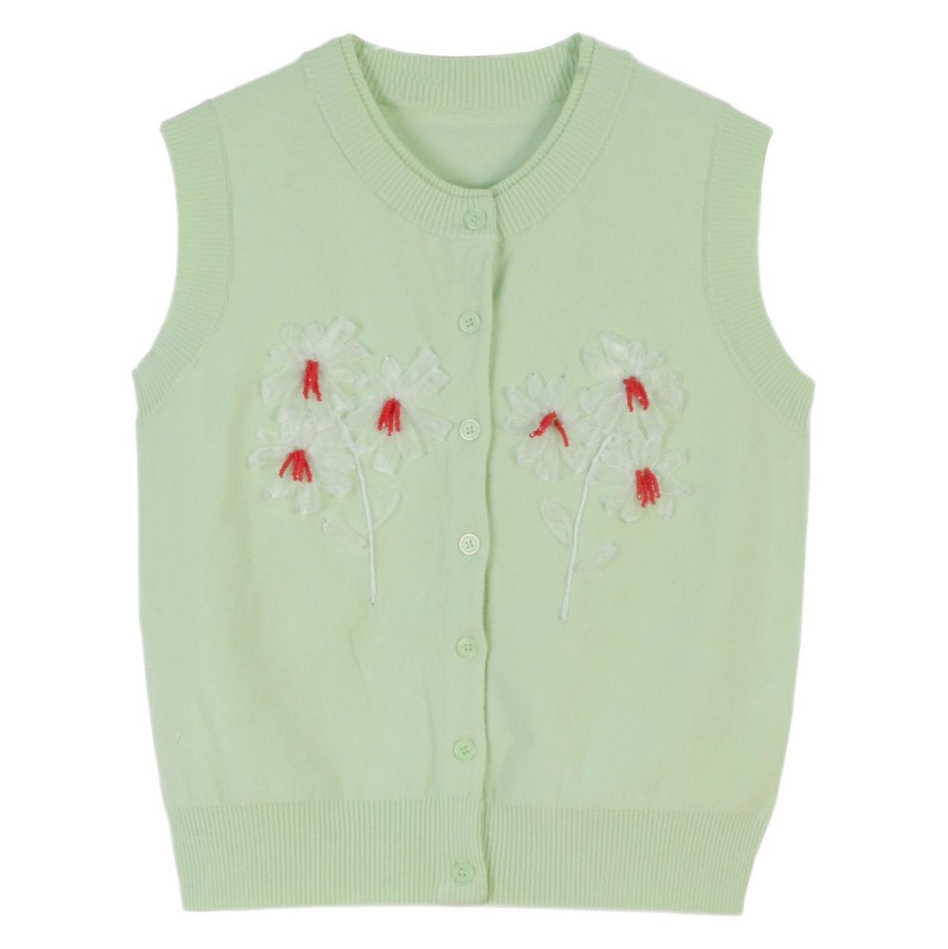 Zhou Yutong Style Ribbon Knit Sleeveless Cardigan - Trendy Spring/Summer Sweet Girl Vest Top Small
Zhou Yutong Style Ribbon Knit Sleeveless Cardigan - Trendy Spring/Summer Sweet Girl Vest Top Small