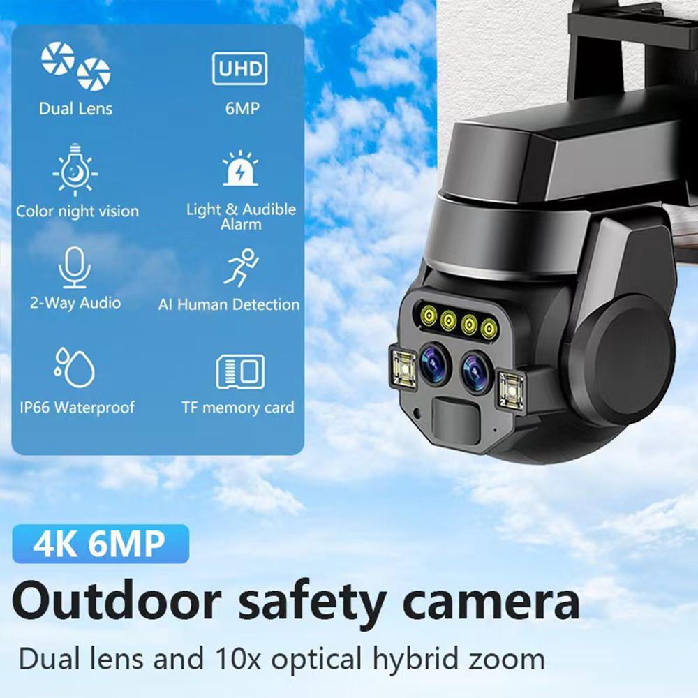 10X Digital Zoom Dual Lens Night Vision Wireless WiFi CCTV Surveillance Camera (No Memory Card) EU Plug
10X Digital Zoom Dual Lens Night Vision Wireless WiFi CCTV Surveillance Camera (No Memory Card) EU Plug