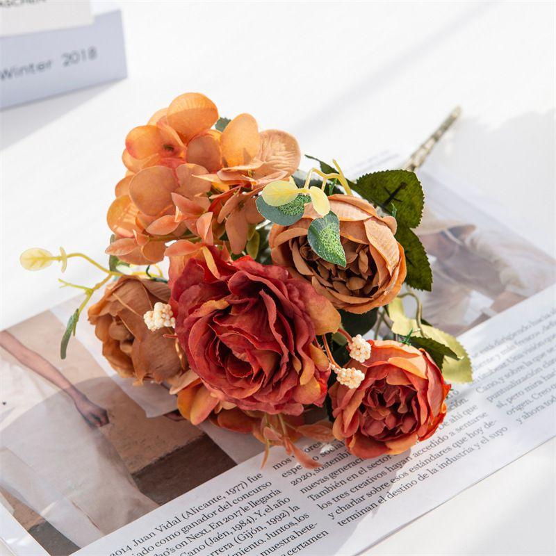 Fake Flowers Artificial Roses Bunches Home Wedding Photography Decoration Props помаранчевий
Fake Flowers Artificial Roses Bunches Home Wedding Photography Decoration Props помаранчевий