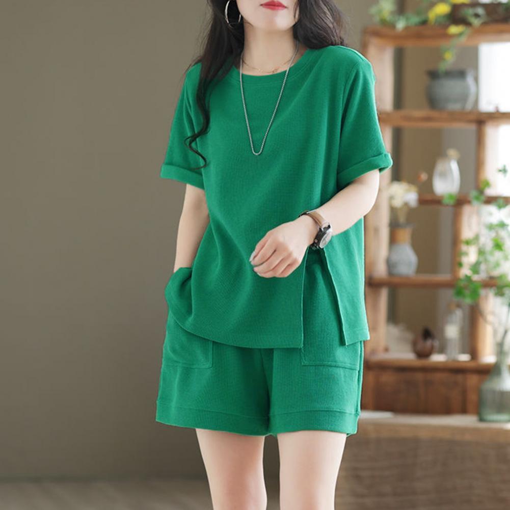 Fashion Sports Shorts Lint Free Dress-up Non-Fading Women Loose Shirt with Shorts Two-piece Suit Short Sleeve Wide Leg S зелёный
Fashion Sports Shorts Lint Free Dress-up Non-Fading Women Loose Shirt with Shorts Two-piece Suit Short Sleeve Wide Leg S зелёный