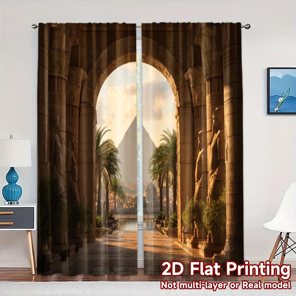 Set Of 2 Flat Printing Curtains Without Rod Pyramid Passage Popular Drapes Semi Holiday Decorative Curtain Sheer Made Polyester W100*H70(CM)-Rod Pocket&2PCS
Set Of 2 Flat Printing Curtains Without Rod Pyramid Passage Popular Drapes Semi Holiday Decorative Curtain Sheer Made Polyester W100*H70(CM)-Rod Pocket&2PCS