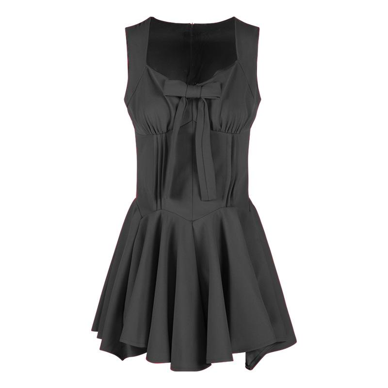 Red bow v-neck vest dress women s summer high-end feeling rich family daughter feeling skirt waist a-word short skirt XL чорний
Red bow v-neck vest dress women s summer high-end feeling rich family daughter feeling skirt waist a-word short skirt XL чорний