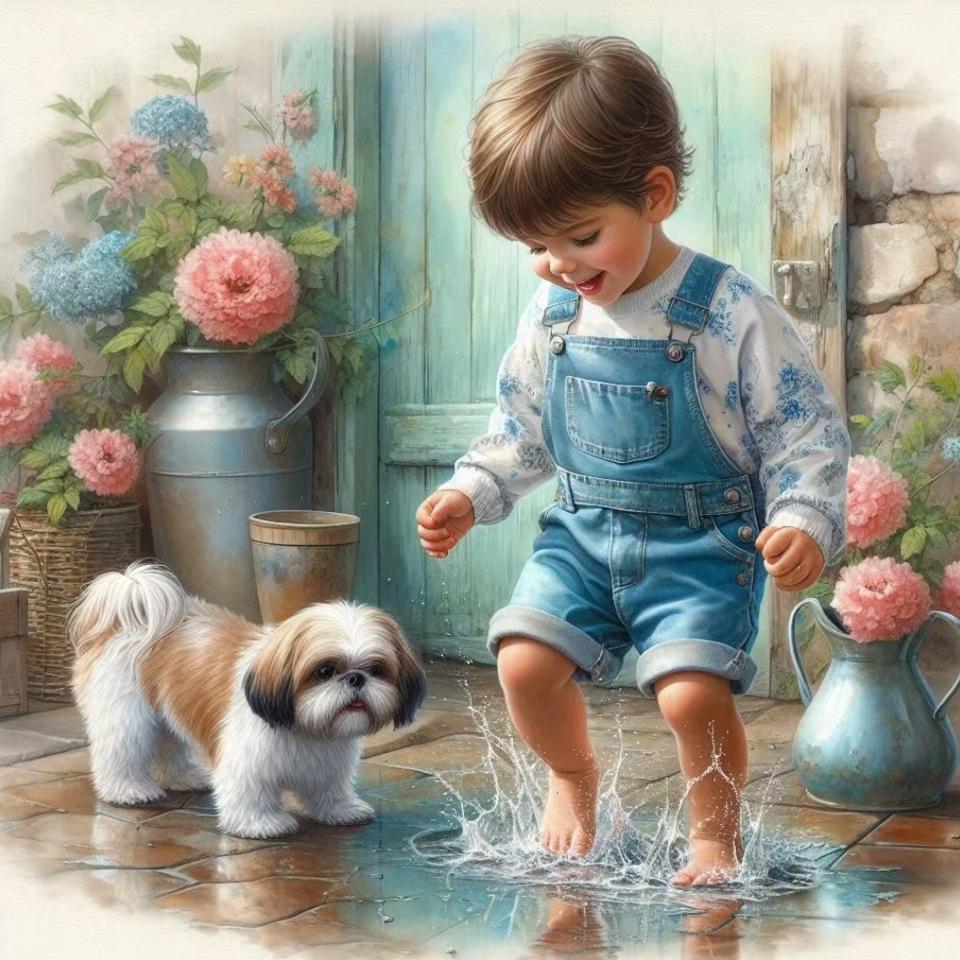 5D алмазна картина Щасливий маленький хлопчик і собака повний квадратний дриль, стрази, алмазна вишивка, дитяча вишивка хрестом, мозаїка, домашній декор Full Round 45x45CM
5D алмазна картина Щасливий маленький хлопчик і собака повний квадратний дриль, стрази, алмазна вишивка, дитяча вишивка хрестом, мозаїка, домашній декор Full Round 45x45CM