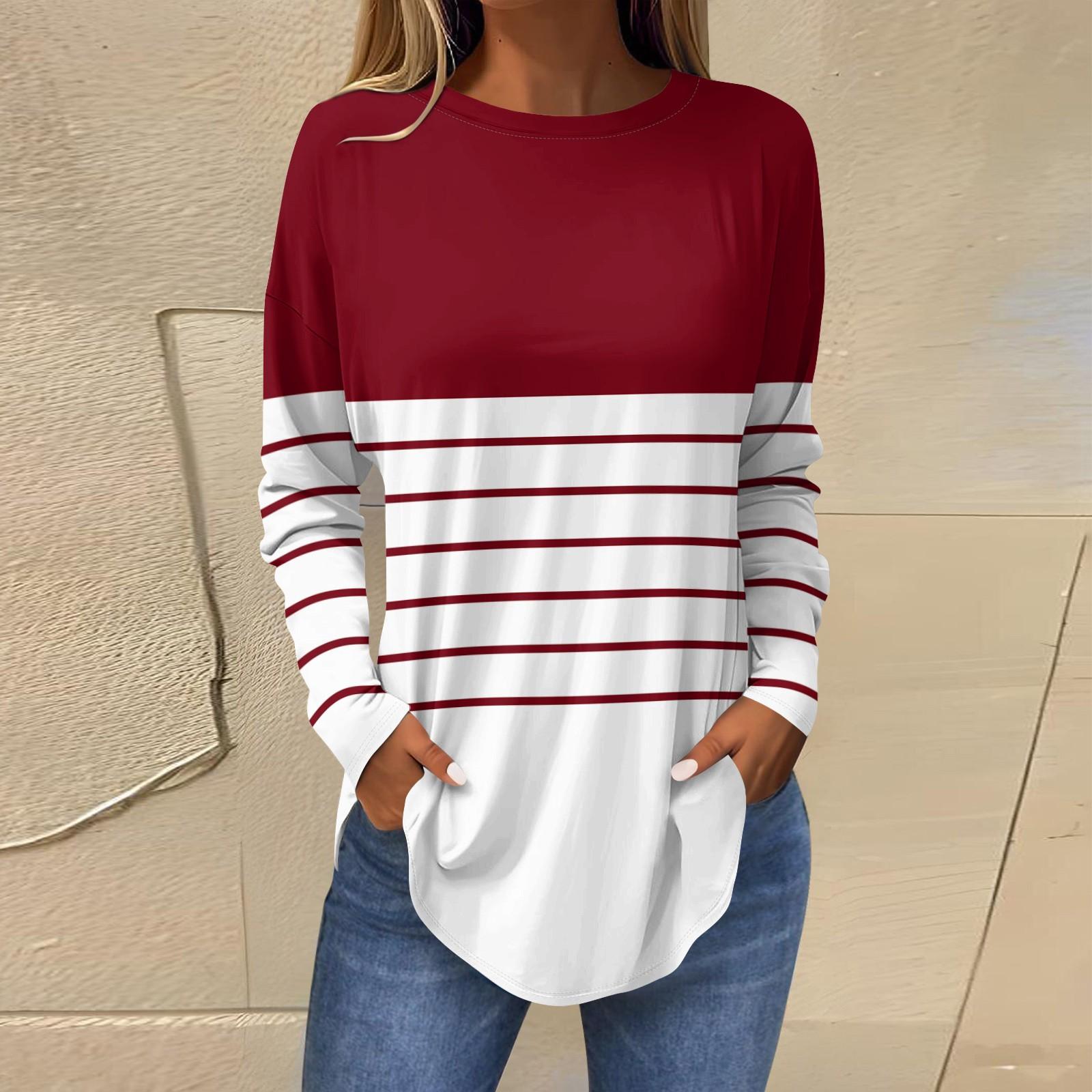 Футболки для женщин, осенние повседневные рубашки с длинными рукавами, толстовка с ретро-принтом, топ, пуловер XXXL винный
Футболки для женщин, осенние повседневные рубашки с длинными рукавами, толстовка с ретро-принтом, топ, пуловер XXXL винный