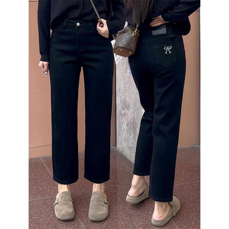 Spring New Style Black Straight-Leg Jeans Plus Size for Chubby Girls, Pear-Shaped Body, Loose Fit, Slimming, Cropped Cigarette Pants 2XL чёрный
Spring New Style Black Straight-Leg Jeans Plus Size for Chubby Girls, Pear-Shaped Body, Loose Fit, Slimming, Cropped Cigarette Pants 2XL чёрный