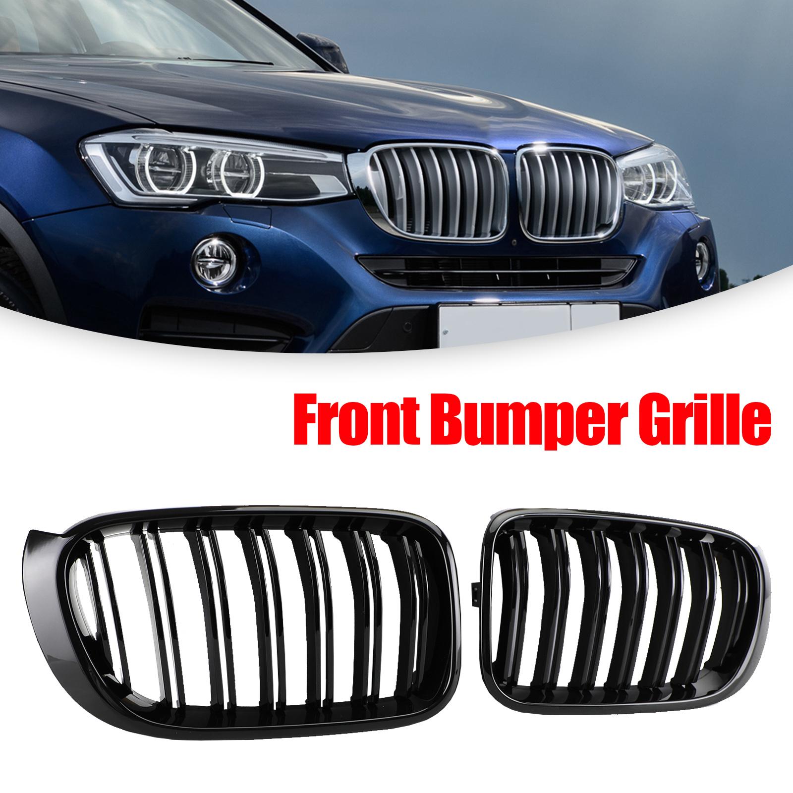 Gloss Black Front Bumper Kidney Grille Grill Fit BMW X3 X4 F25 F26 2014-2017
Gloss Black Front Bumper Kidney Grille Grill Fit BMW X3 X4 F25 F26 2014-2017