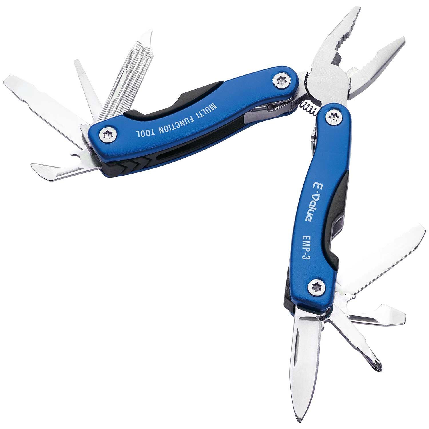 12 Functions with Case for Outdoor and Camping Blue for and Outdoor Use E-Value Multi-Pliers EMP-3 Work, Carpentry, синий
12 Functions with Case for Outdoor and Camping Blue for and Outdoor Use E-Value Multi-Pliers EMP-3 Work, Carpentry, синий