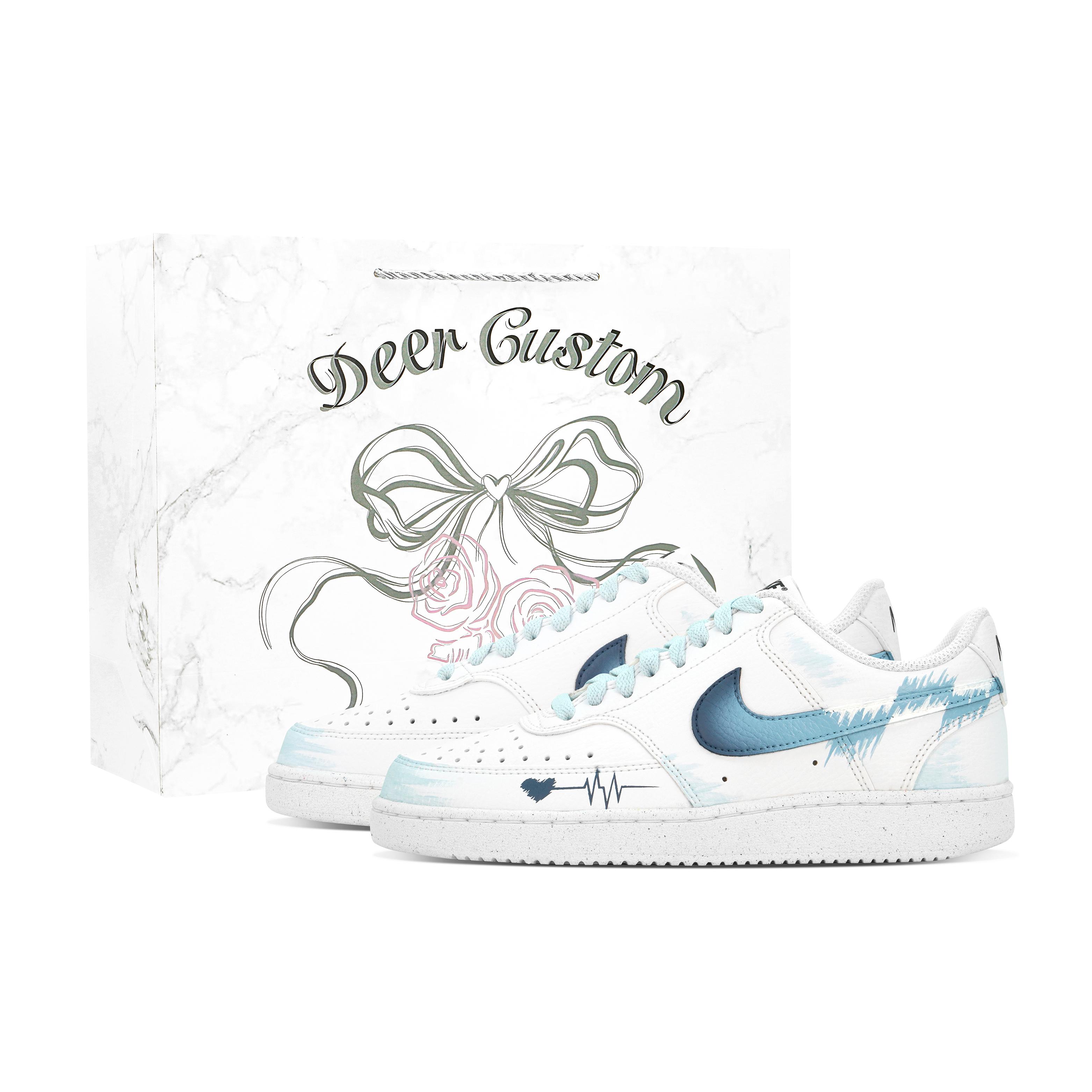 Nike Court Vision 1 DEER Heartbeat Coast Abrasion Resistant Low top Skateboard Shoes Women s White Blue DH3158-101(Team84-S-BOX) 40
Nike Court Vision 1 DEER Heartbeat Coast Abrasion Resistant Low top Skateboard Shoes Women s White Blue DH3158-101(Team84-S-BOX) 40