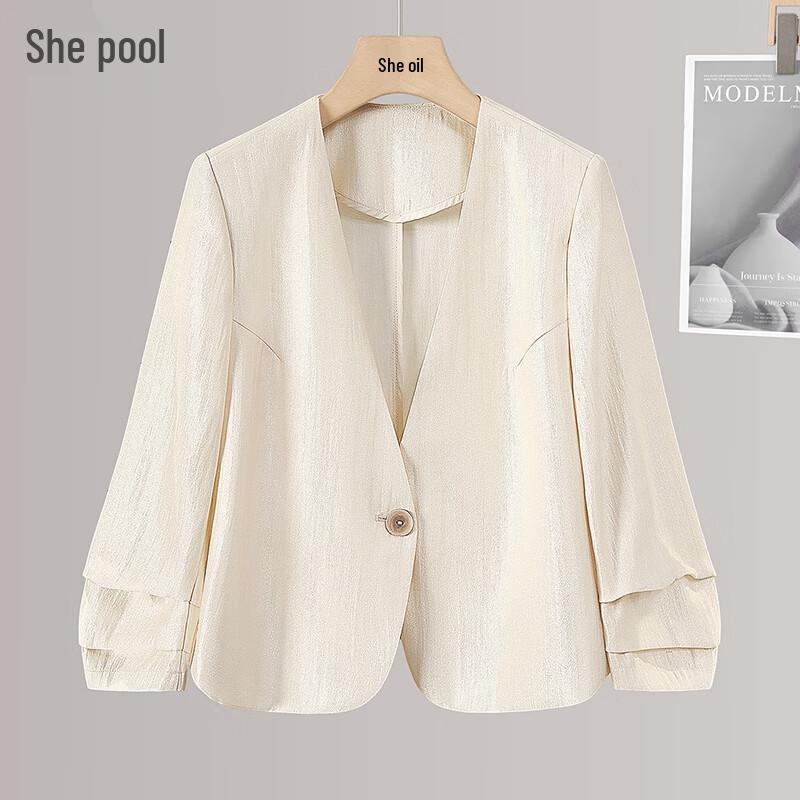 Women s V-Neck One-Button Ruched Short Jacket M
Women s V-Neck One-Button Ruched Short Jacket M