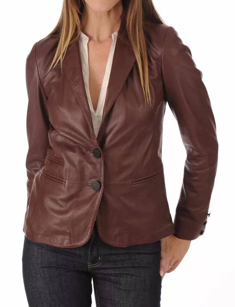 Leather Blazer fit Designer Brown Hot New Women s Genuine Soft Lambskin Slim 3XL коричневий
Leather Blazer fit Designer Brown Hot New Women s Genuine Soft Lambskin Slim 3XL коричневий