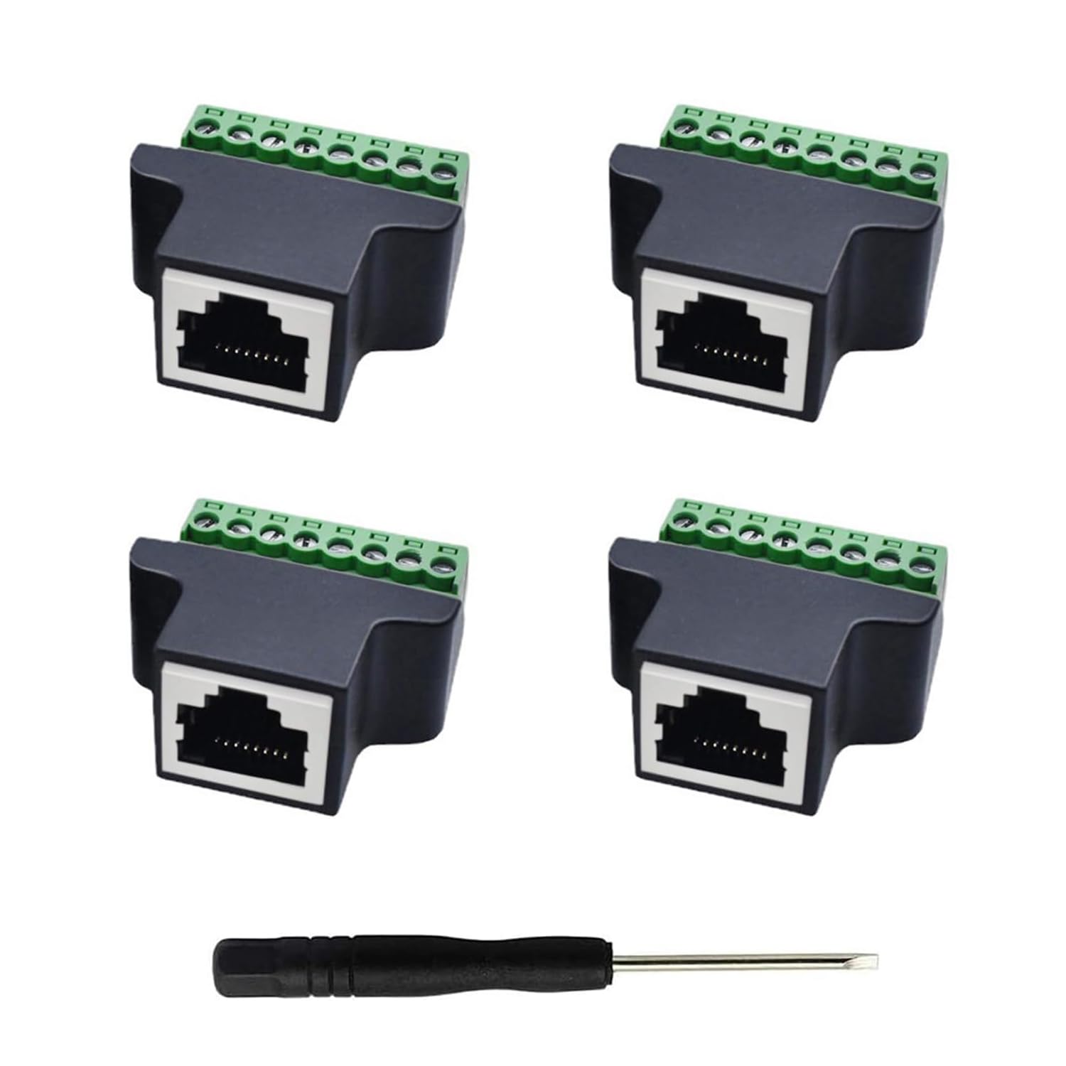 PENGLIN 4 шт. RJ45 гнездо на 8-контактную винтовую клемму, штекер 8P8C 8-контактный болтовой разъем, блок адаптера винтовой клеммы RJ45 для CCTV, DVR, Cat5, Cat6 и
PENGLIN 4 шт. RJ45 гнездо на 8-контактную винтовую клемму, штекер 8P8C 8-контактный болтовой разъем, блок адаптера винтовой клеммы RJ45 для CCTV, DVR, Cat5, Cat6 и