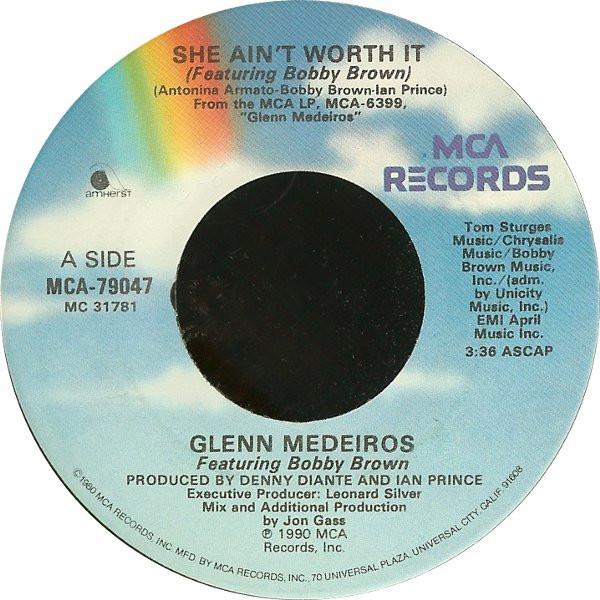 7inch Record GLENN MEDEIROS, BOBBY BROWN - She Ain t Worth It MCA79047 MCA Records 1990 US Rap & Hip-Hop/R&B Used
7inch Record GLENN MEDEIROS, BOBBY BROWN - She Ain t Worth It MCA79047 MCA Records 1990 US Rap & Hip-Hop/R&B Used