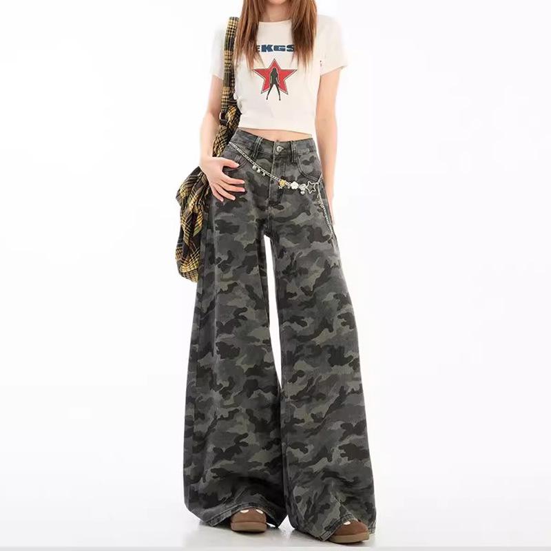 Q2523 Versatile Camouflage Wide-Leg Jeans for Women - Spring/Autumn Floor-Length Style Extra Large
Q2523 Versatile Camouflage Wide-Leg Jeans for Women - Spring/Autumn Floor-Length Style Extra Large